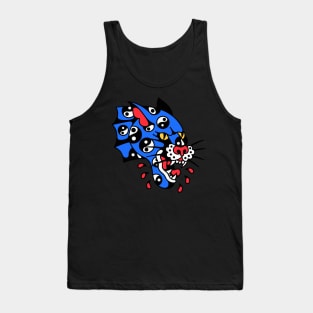 Panther blue yinyang Tank Top